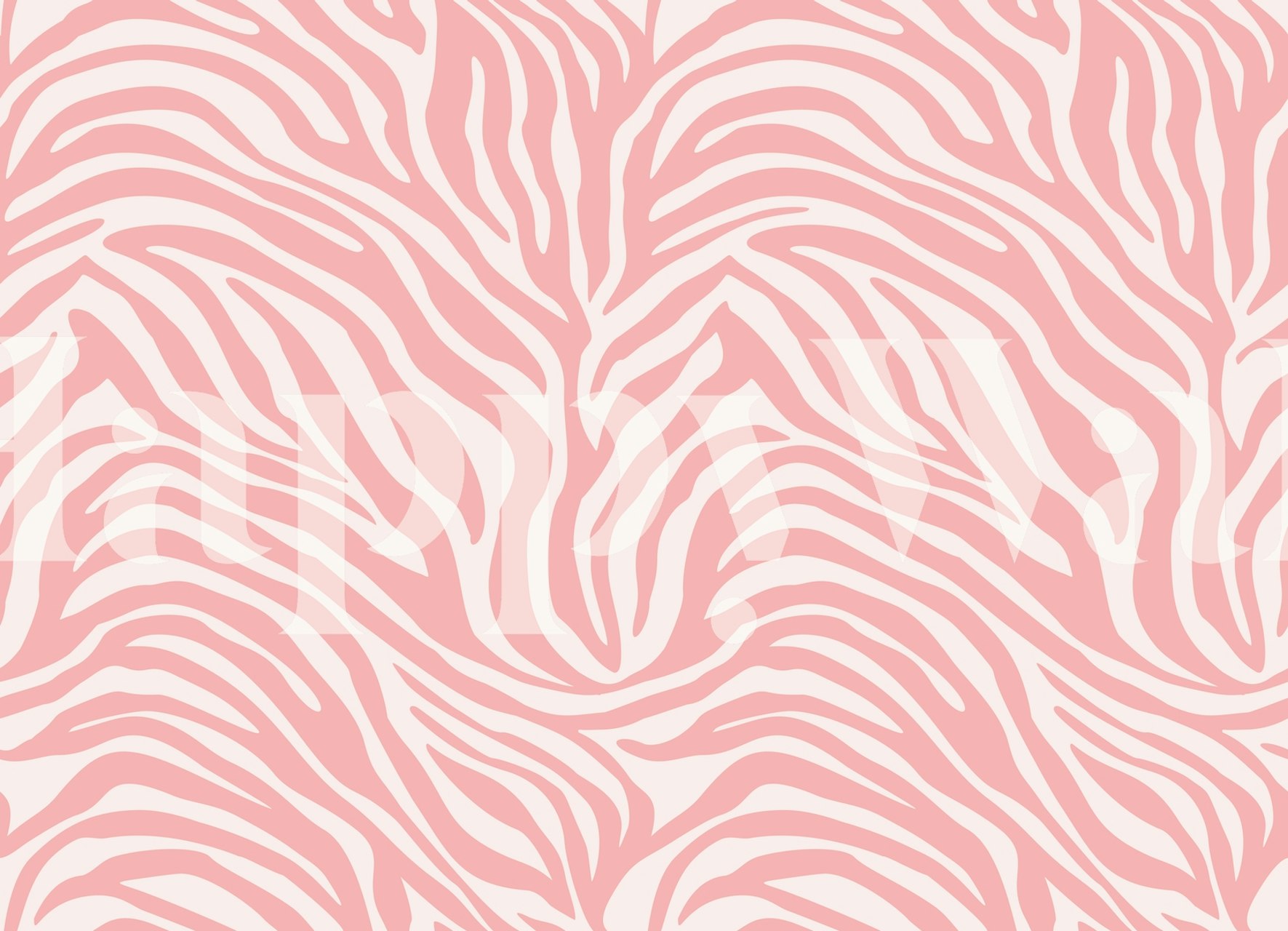 Carta da parati Pink zebra pattern in una stanza