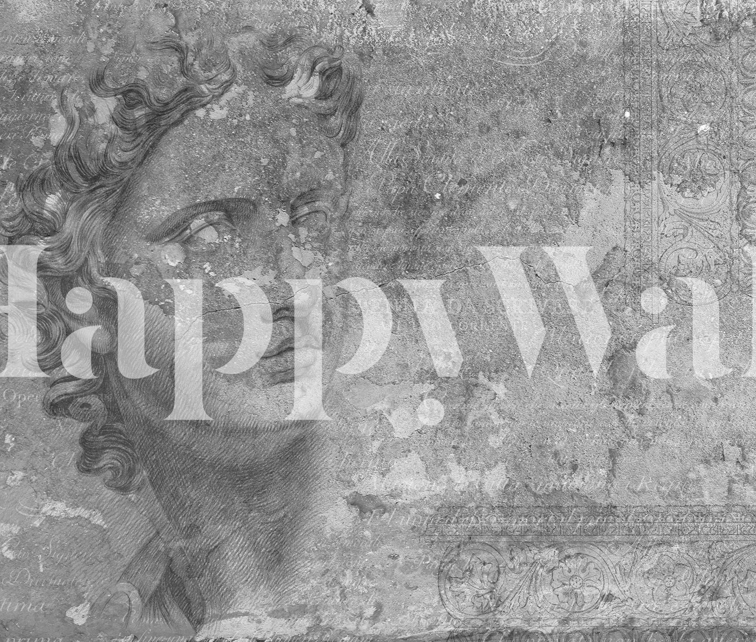 Ancient Rome Wall Gray Papel Pintado En Una Habitación