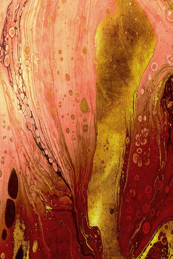 Golden and Red Abstract 2