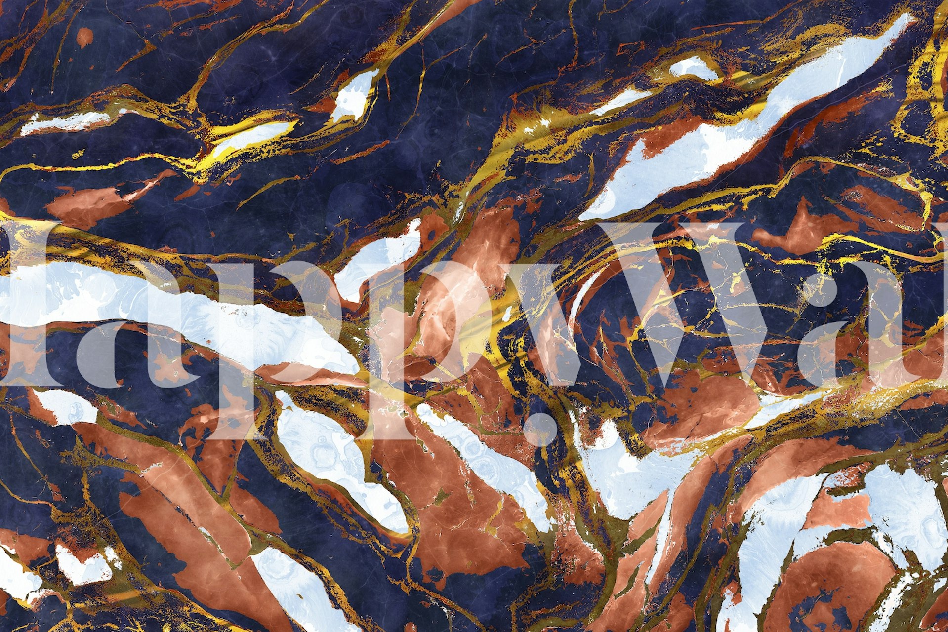 Blue red abstract marble wallpaper design