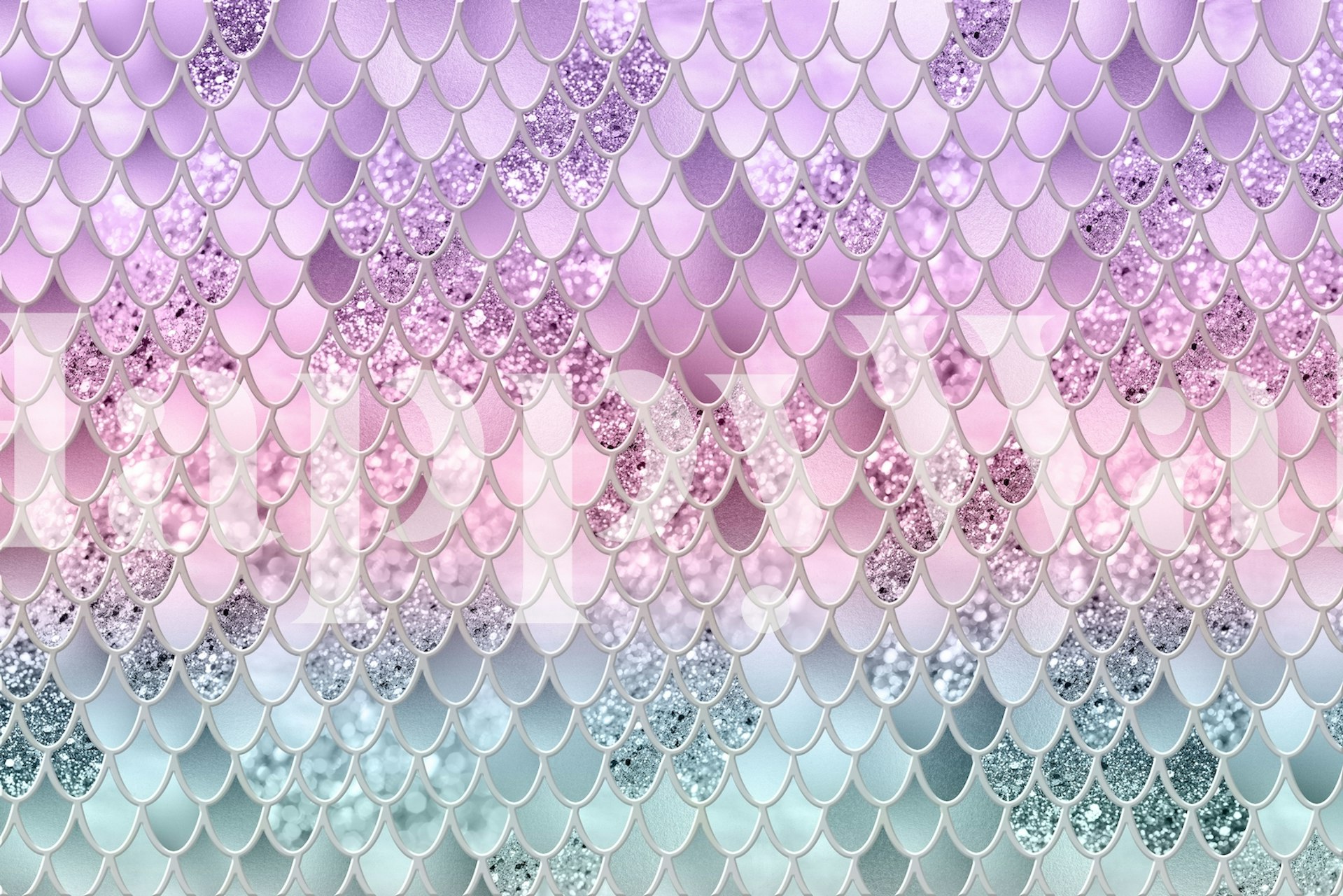 Buy Mermaid Glitter Scales 2A Wallpaper at Happywall