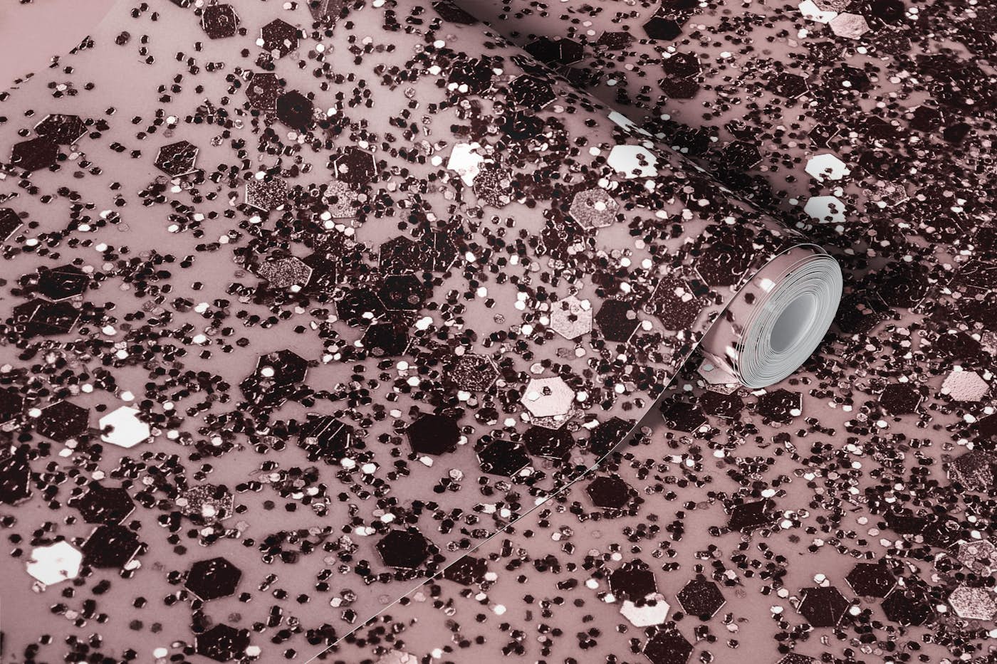 Sparkling Mauve Lady Glitter 4 wallpaper roll