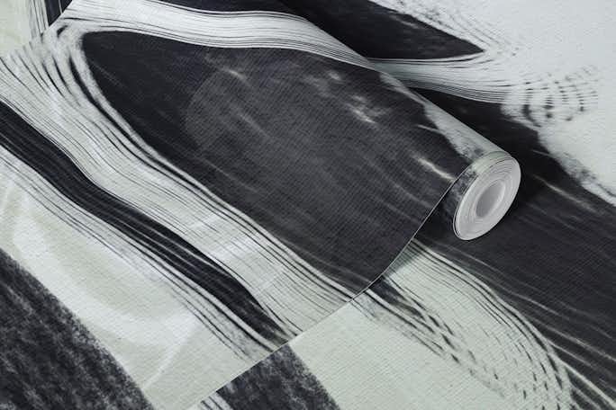 Landscape abstract black whitewallpaper roll