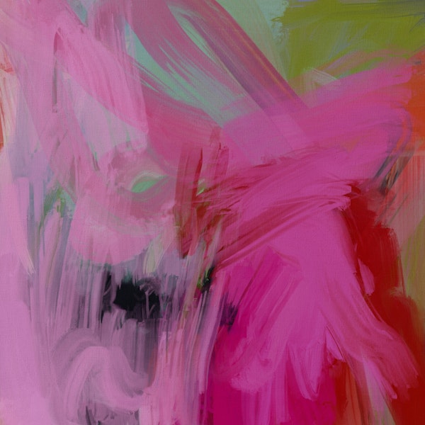 viva magenta abstract art