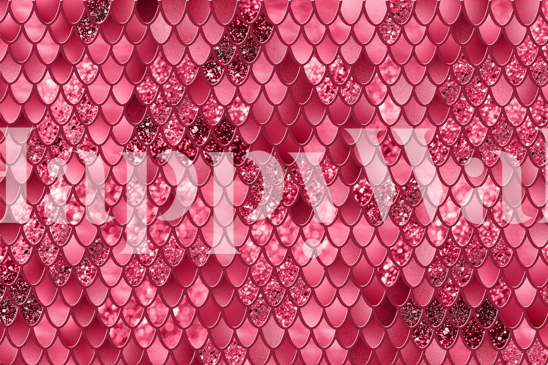 Mermaid Scales Glam 2 wallpaper in a room