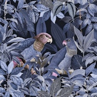 Blue Parrots Jungle Paradise wallpaper