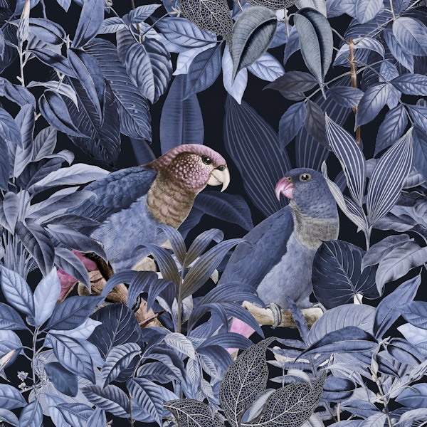 Blue Parrots Jungle Paradise