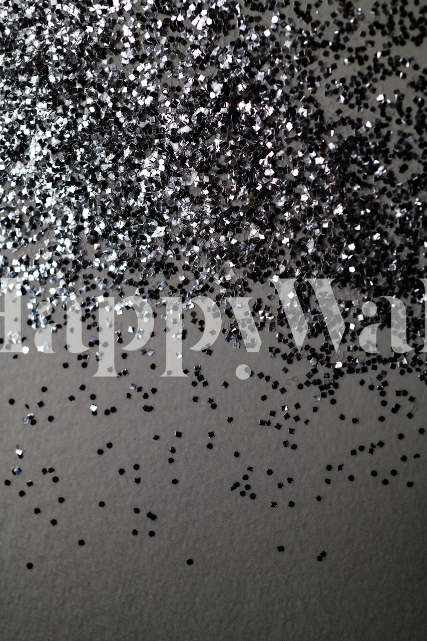 Silver Gray Glitter tapet i et rom