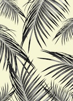 Black Palm Leaves Dream 3 carta da parati