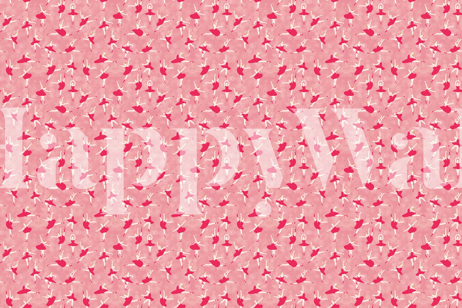 Ballerinas on Pink Wallpaper - Buy Online at Happywall