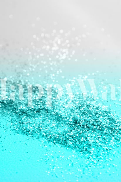 Aqua Teal Ocean Glitter 1 wallpaper - Happywall