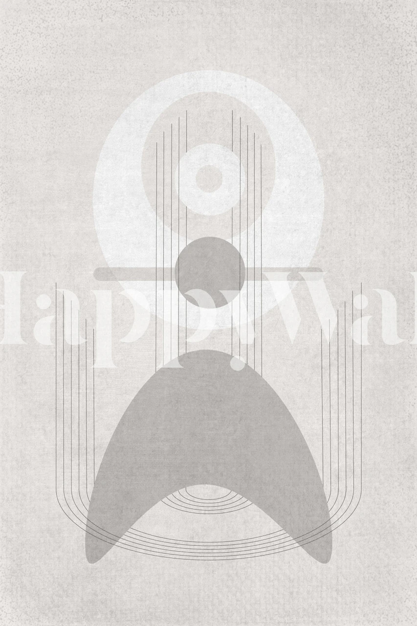 Papel de parede Mid-Century Modern em um quarto