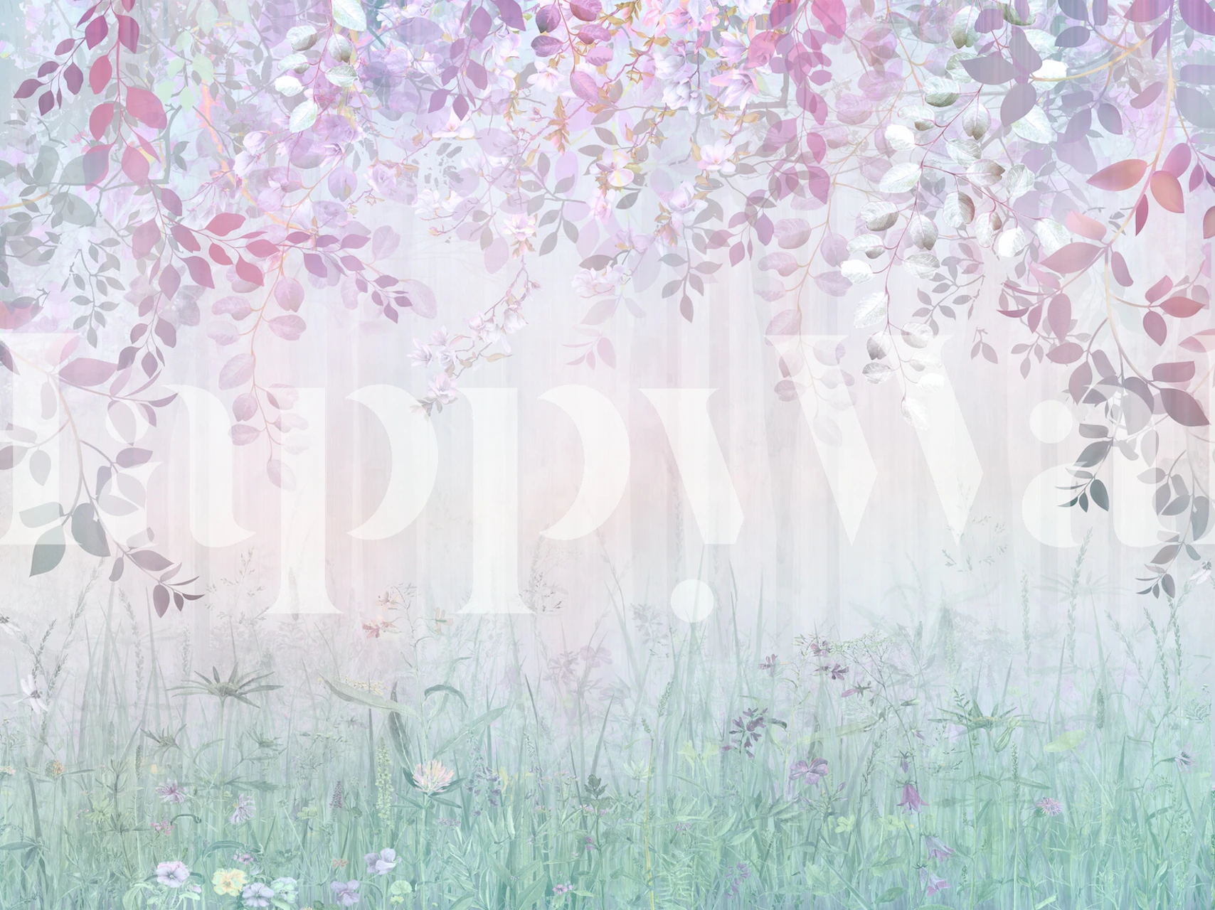 Misty rainbow forest carta da parati in una stanza