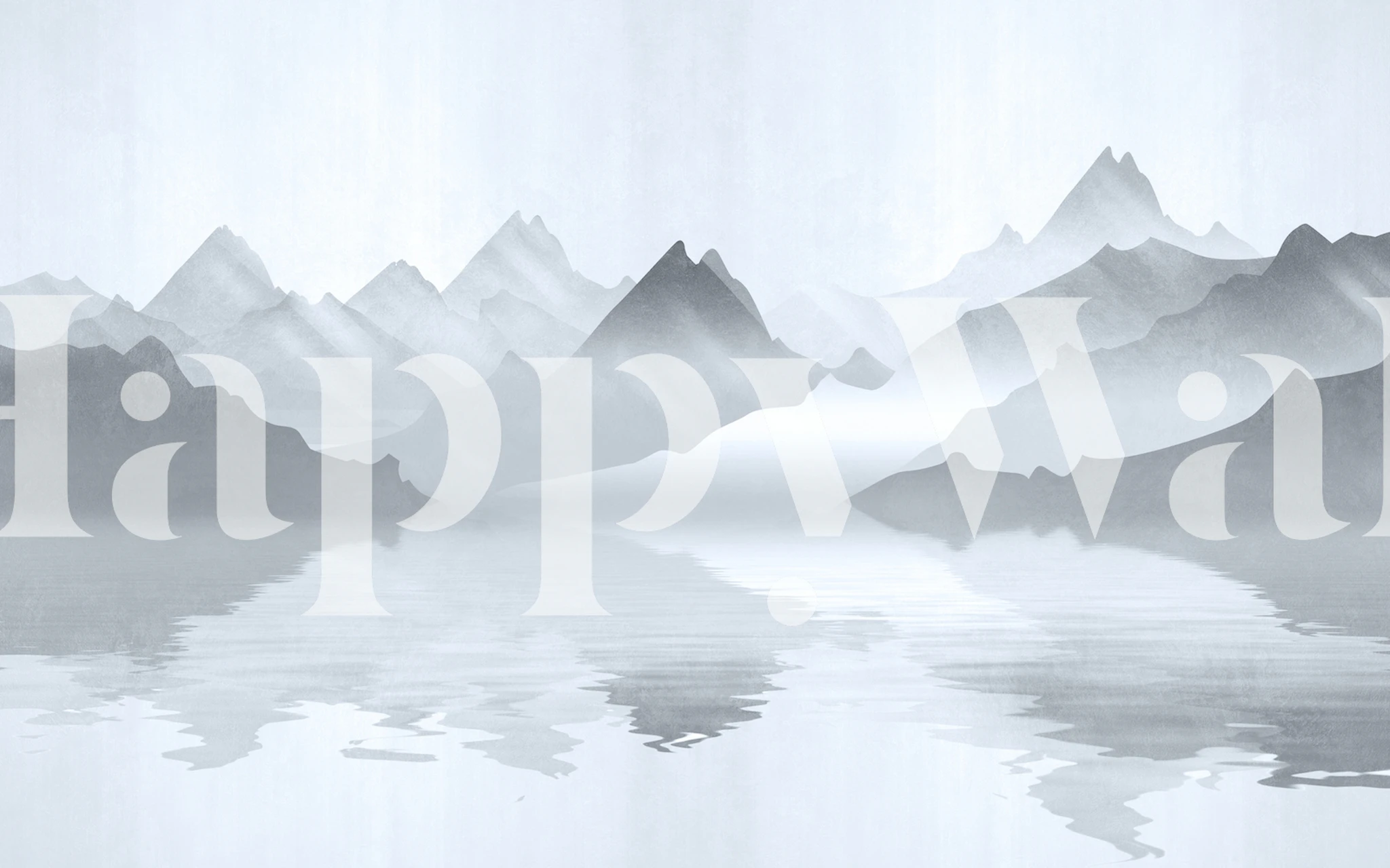 Mountains by the lake tapetdesign
