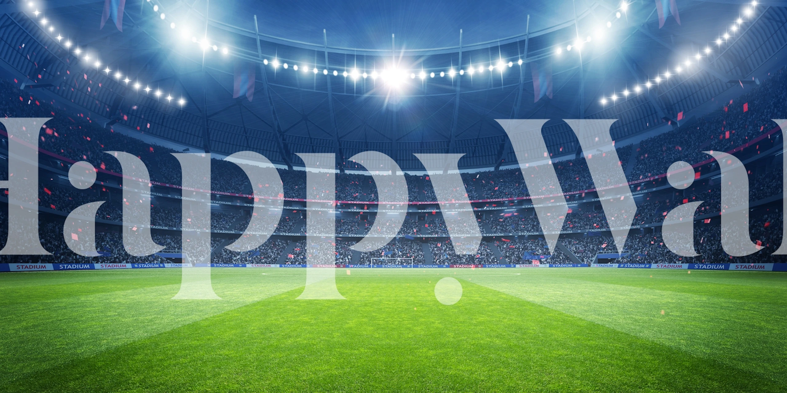 Football stadium at night tapet i ett rum