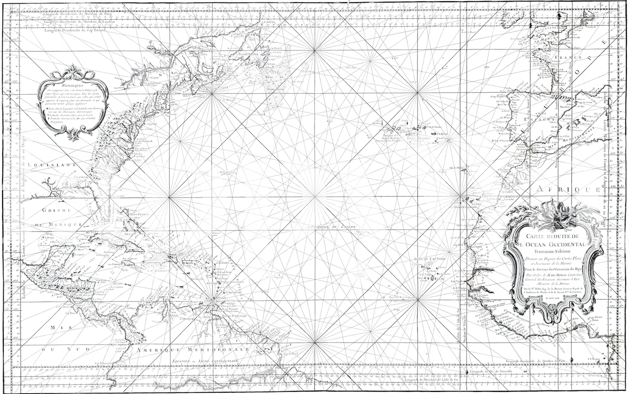 Ocean occidental map wallpaper in a room