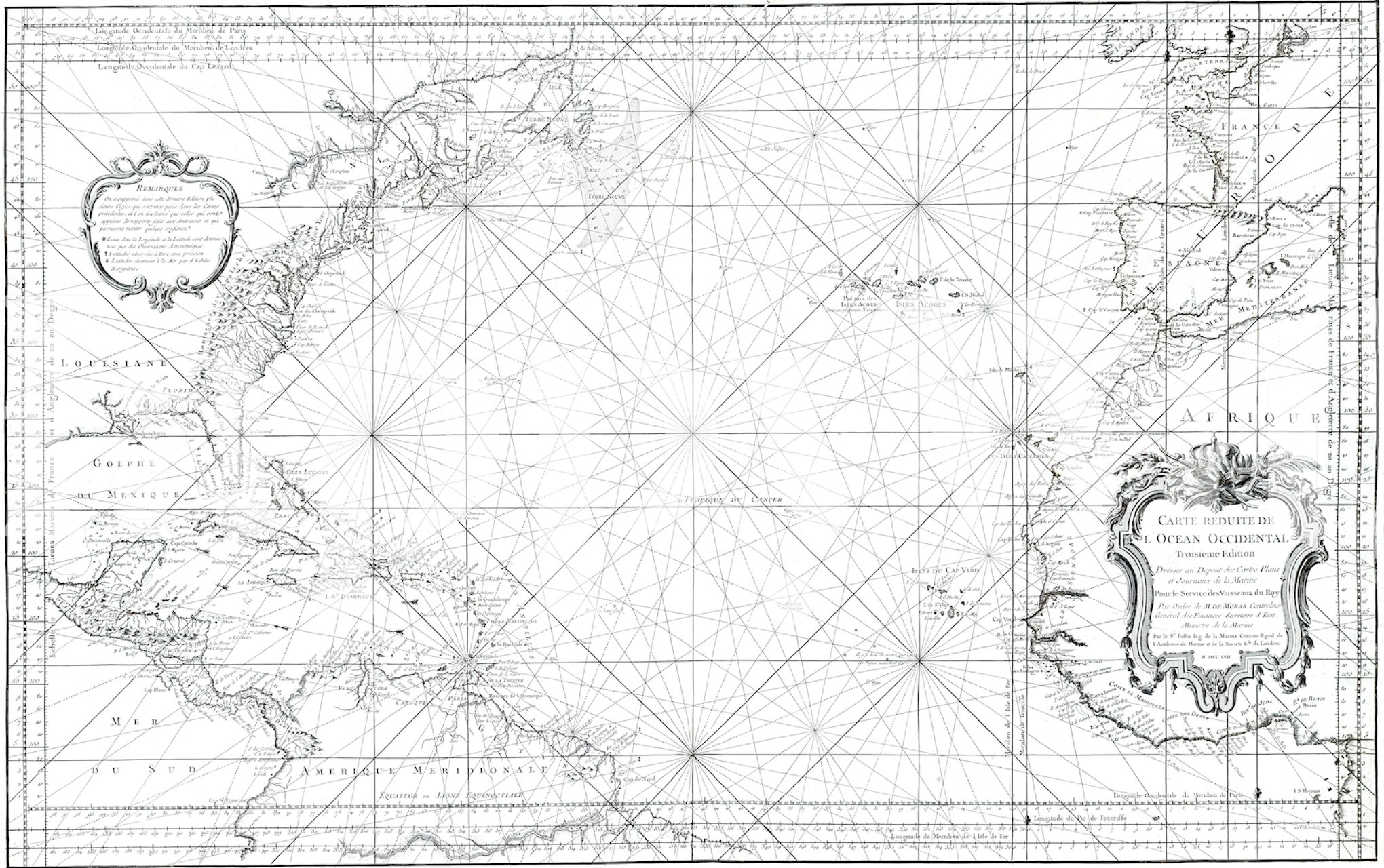 Ocean occidental map wallpaper in a room