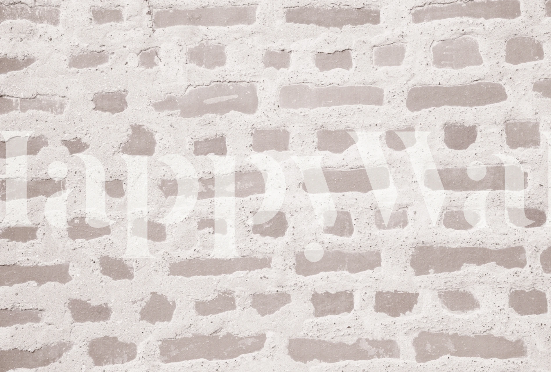 Rustic white brick pattern wallpaper