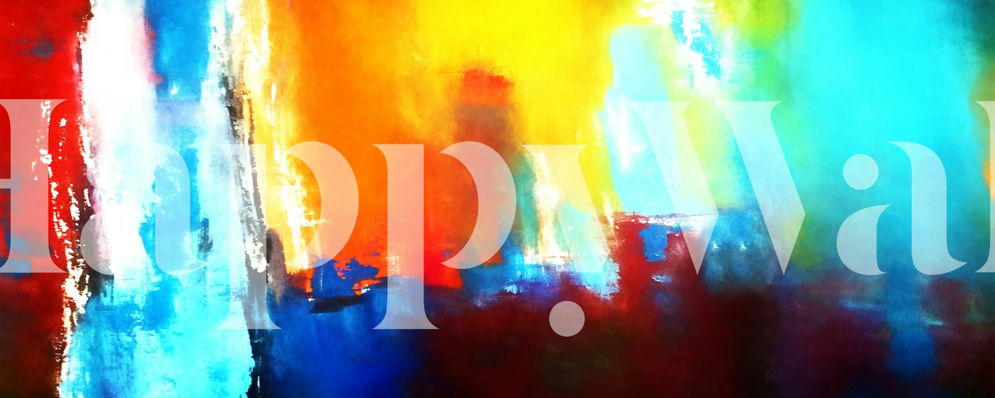 Cityscape 4 wallpaper in a colorful room