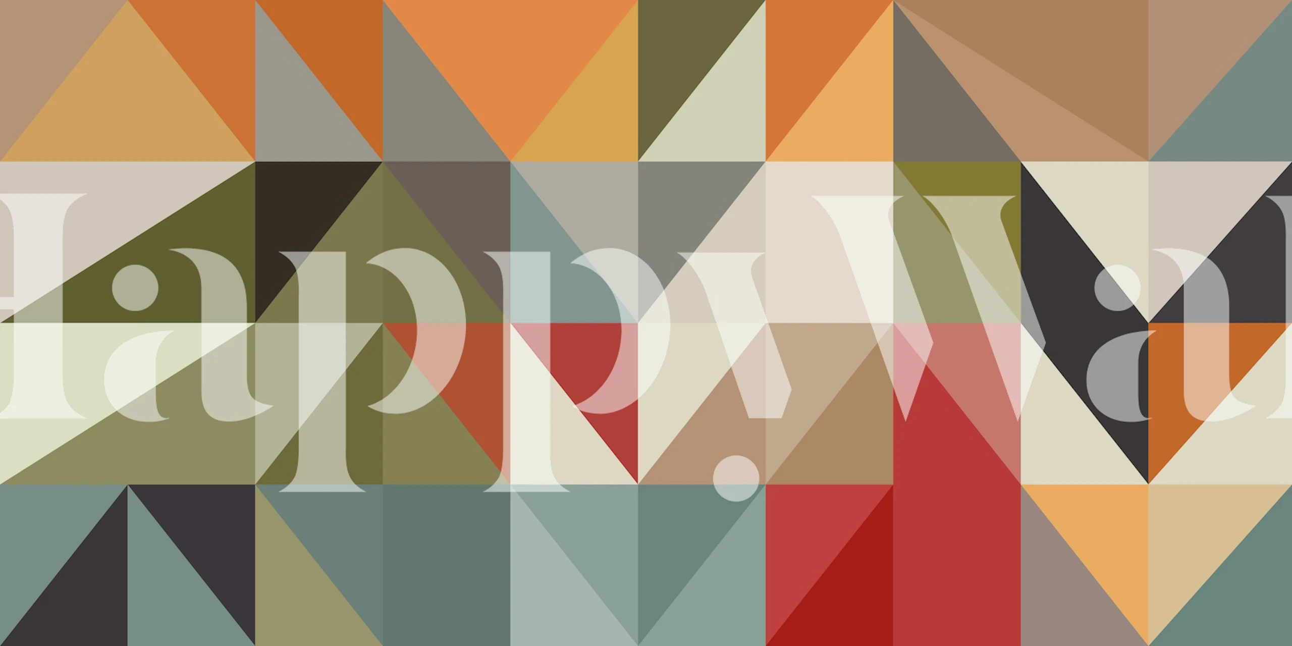 Colorful geometric triangle patterns in various shades wallpaper