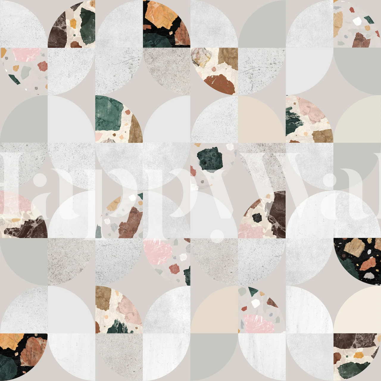 Geometric Heartstone wallpaper displayed in a room