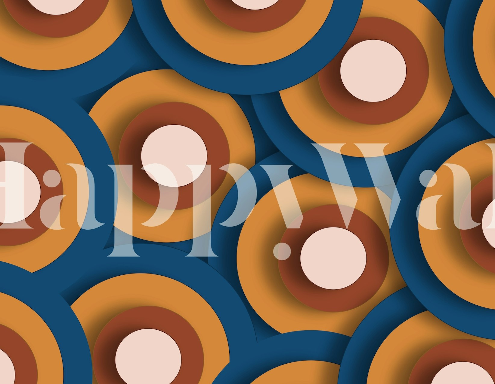 Vintage circles motivo carta da parati