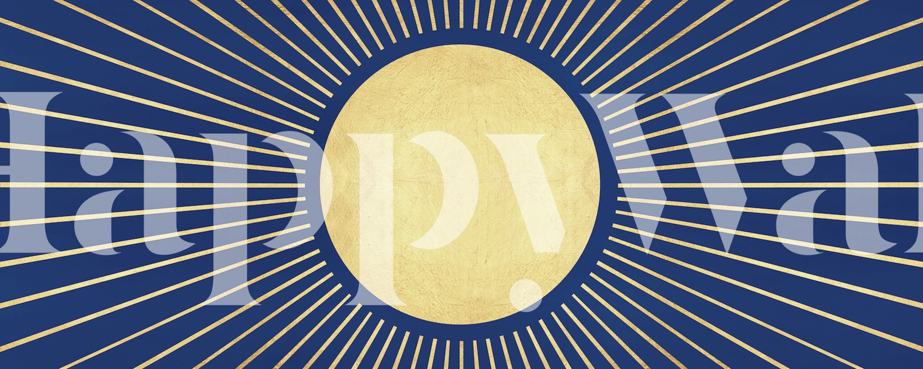 Golden moon 1 Tapetdesign in einem Zimmer