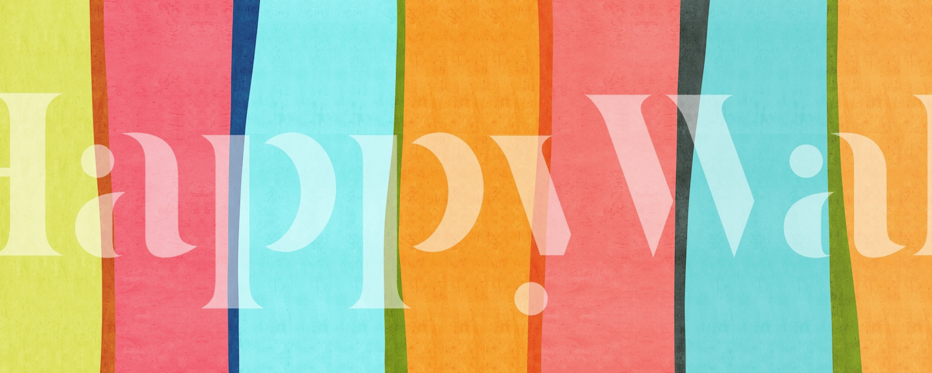 Colored strokes wallpaper in a room