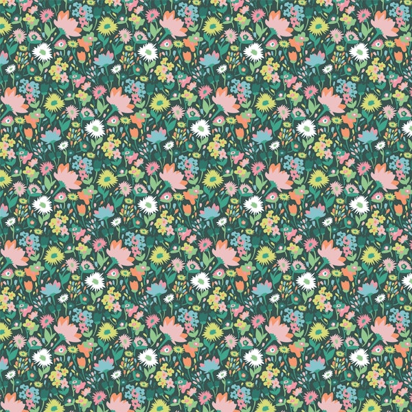 Spring field of flowers