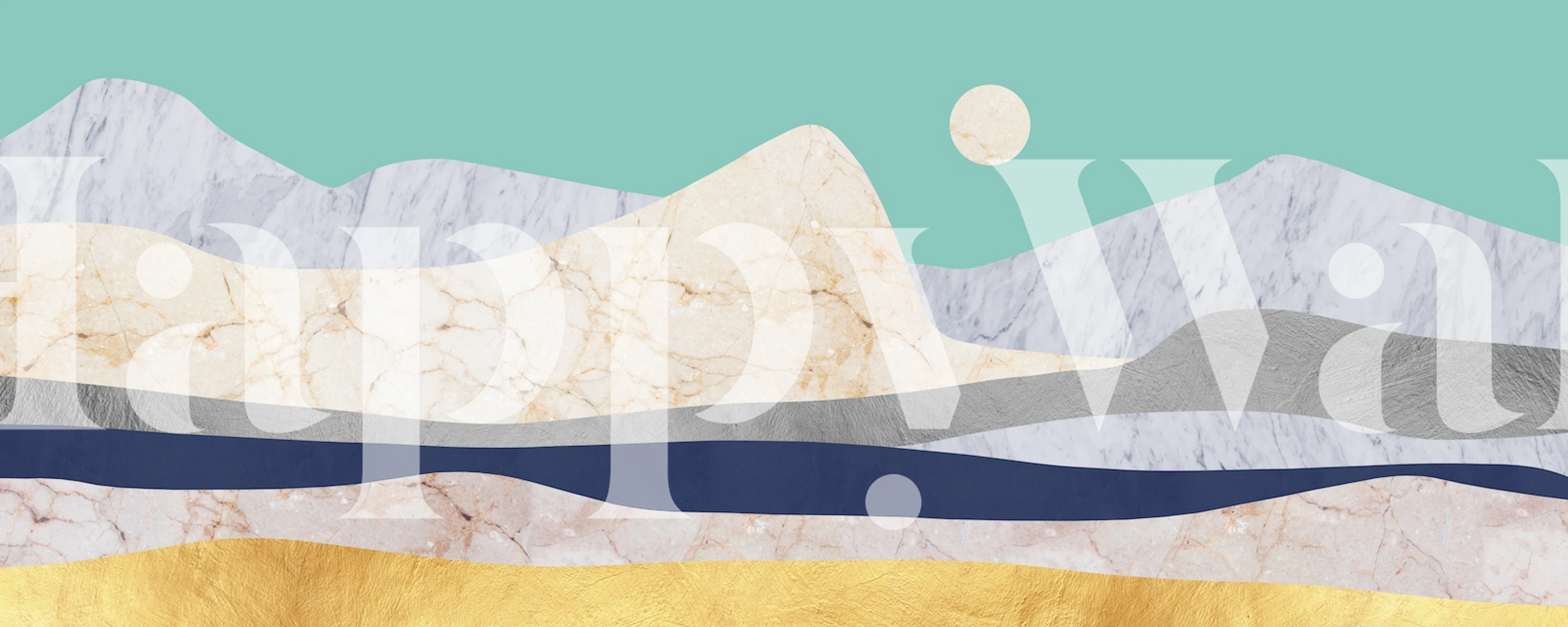 Papier peint Landscape collage dans une chambre moderne