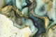 Inky Green Abstract Art