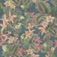 Moody jungle birds and flowers teal