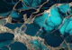 Fancy Faux Marble Teal Gold