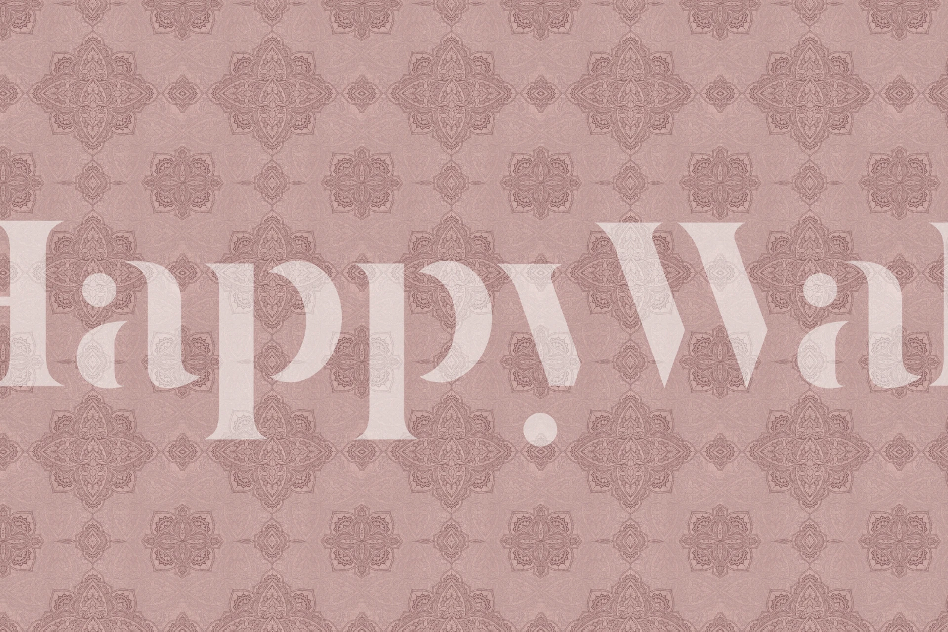 Boho Marrakesh Mandala Blush tapet med mjuka rosa toner och geometriska mönster