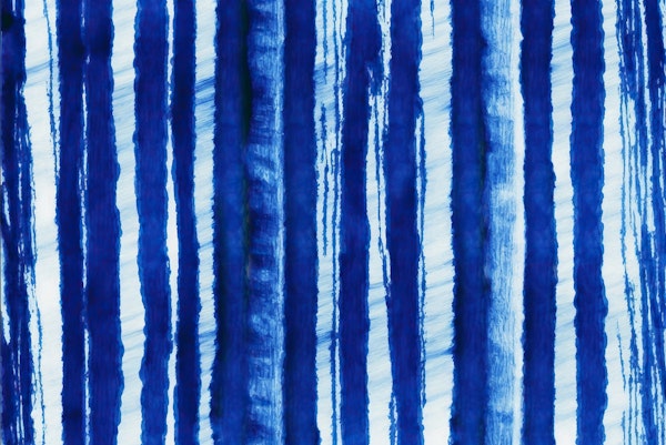 Indigo Blue Watercolor Stripe
