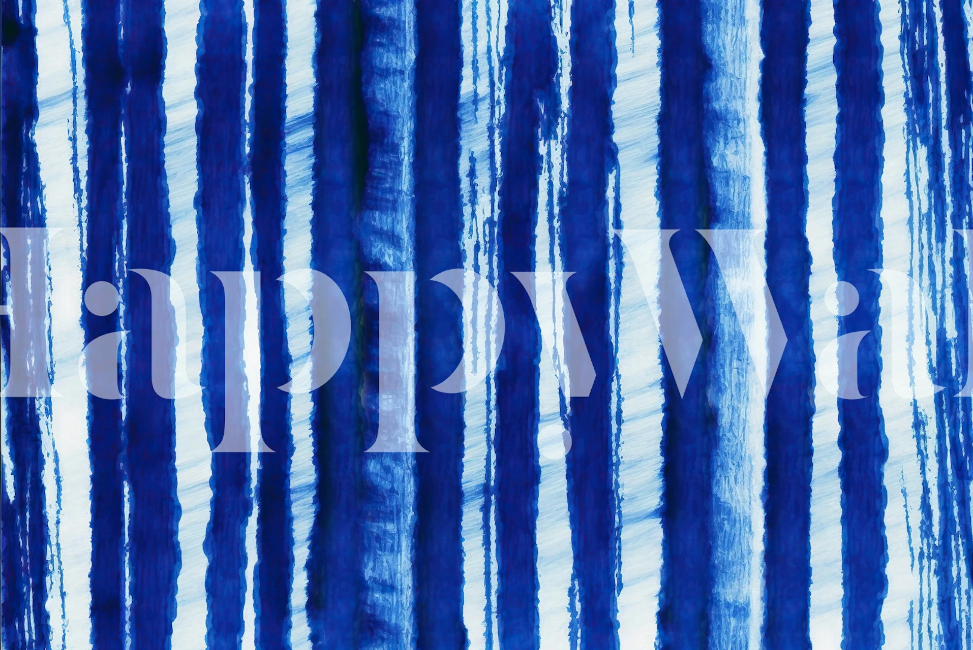 Verticale gouden en indigo blauwe strepen op witte achtergrond, watercolor stijl wallpaper