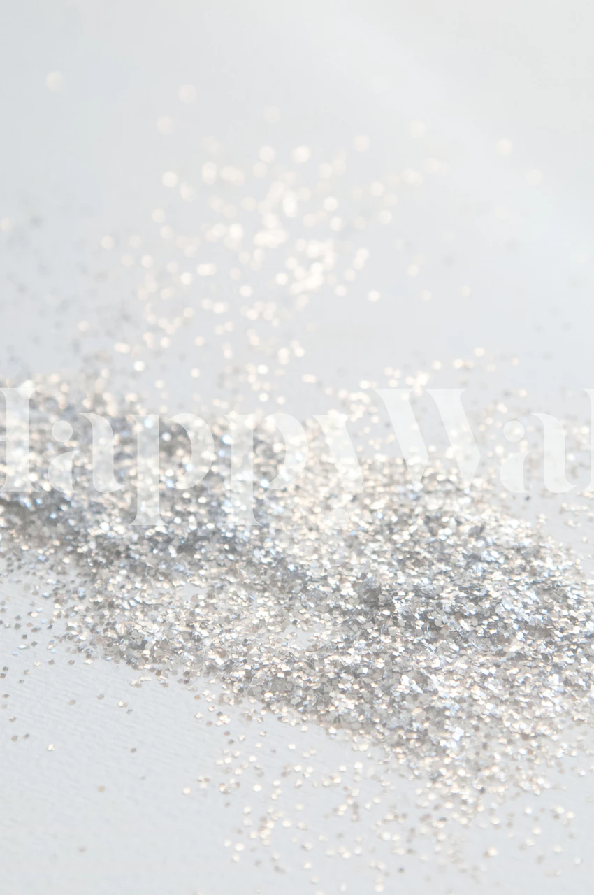 Carta da parati Silver Gray Glitter in un'ambientazione di stanza
