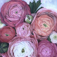 Arleth cool pink bouquet papel de parede