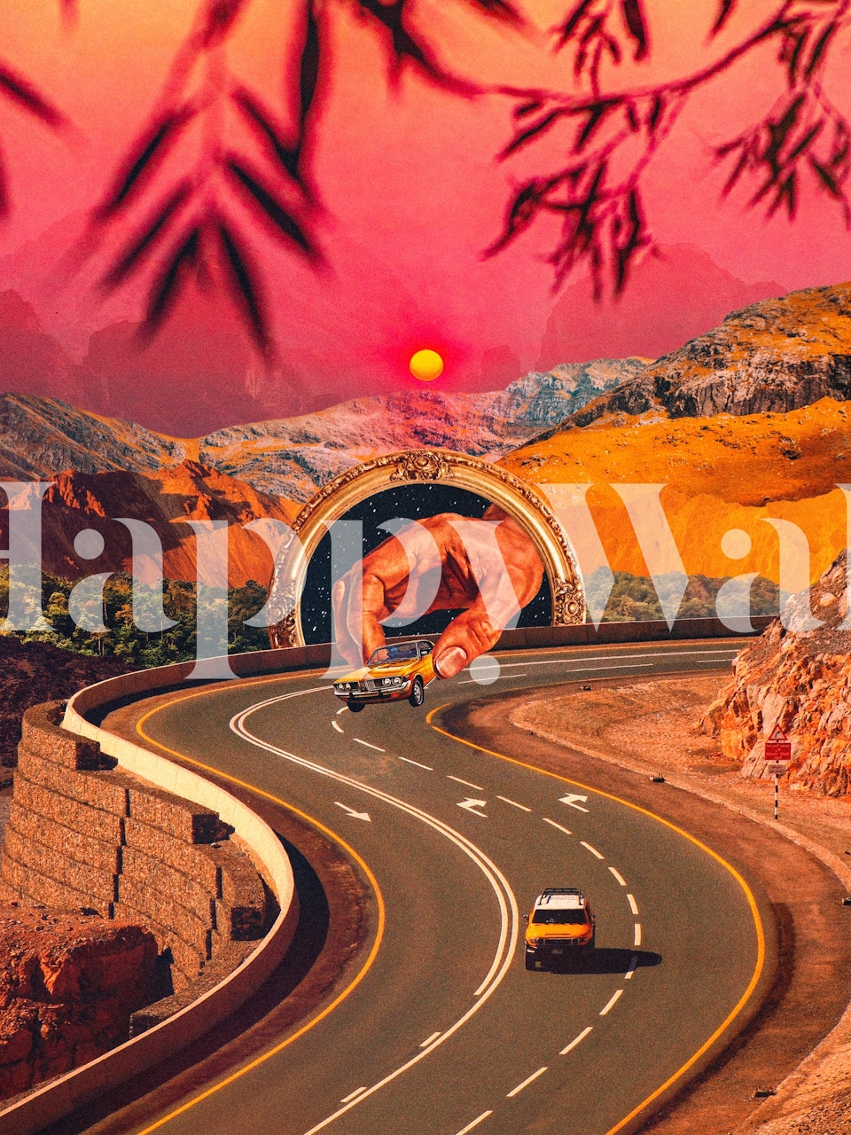 Play Time - künstlerische Vintage-Collage-Tapete von Happywall