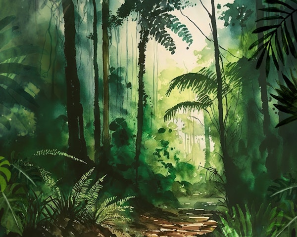 Tropical Jungle Watercolor
