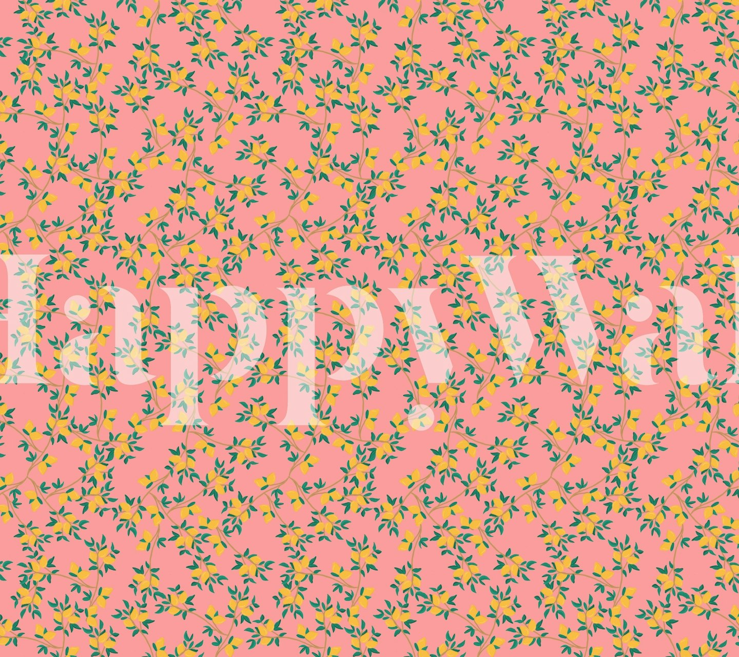 Lemons in branches tapettisuunnittelu huoneessa