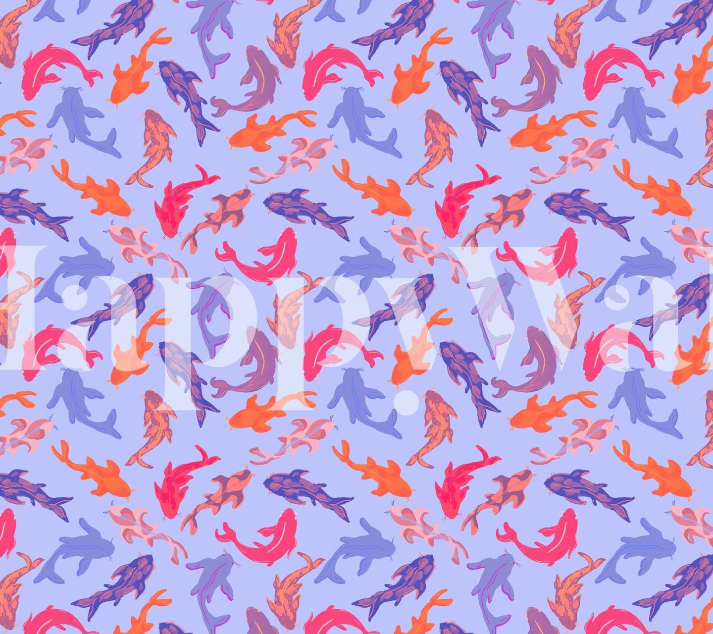 Koi Fish Lilah wallpaper in a room setting