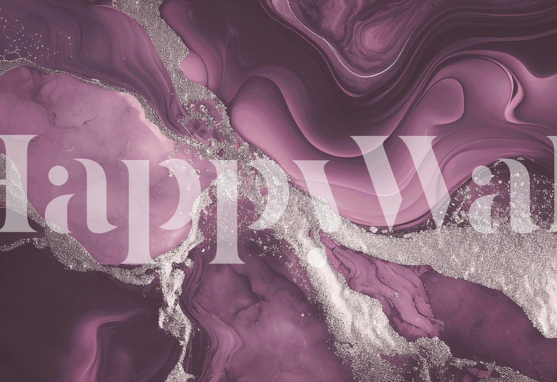 Fancy Faux Marble Dusty Pink tapet i rommet