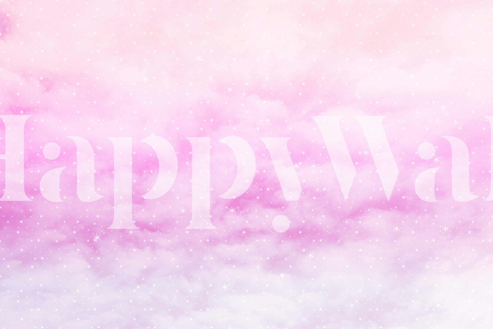 Pastel clouds in shades of pink and purple with starry texture wallpaper