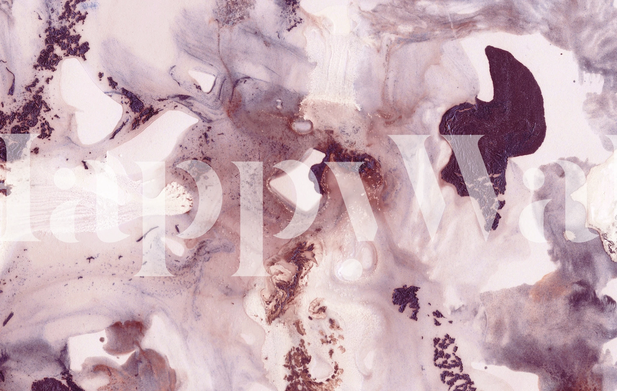 Plum Blush Ink Marble tapet i rummet