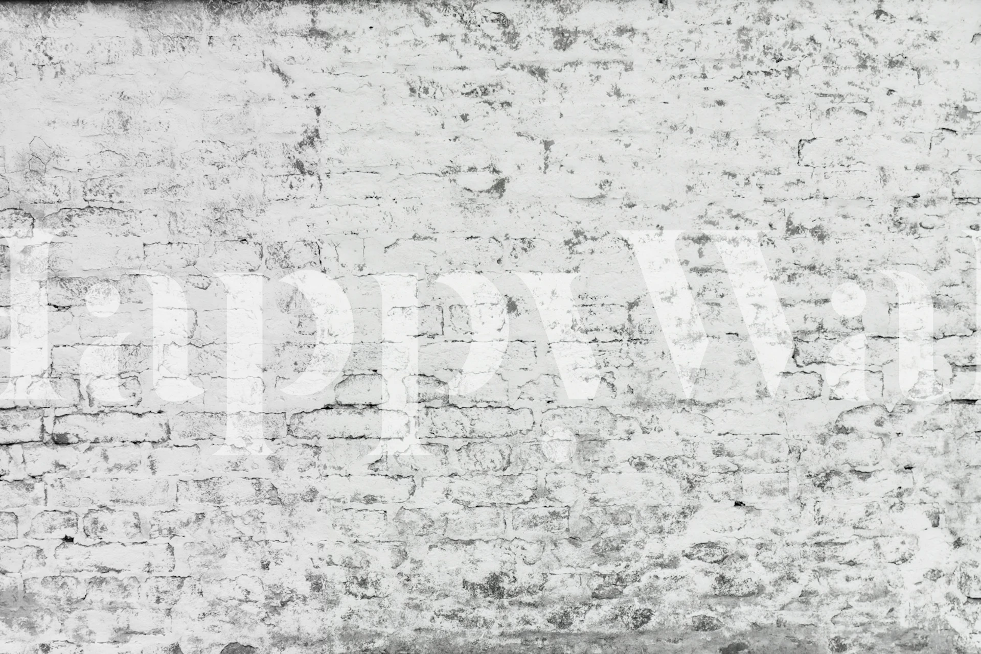 White brick wall with a textured appearance wallpaper