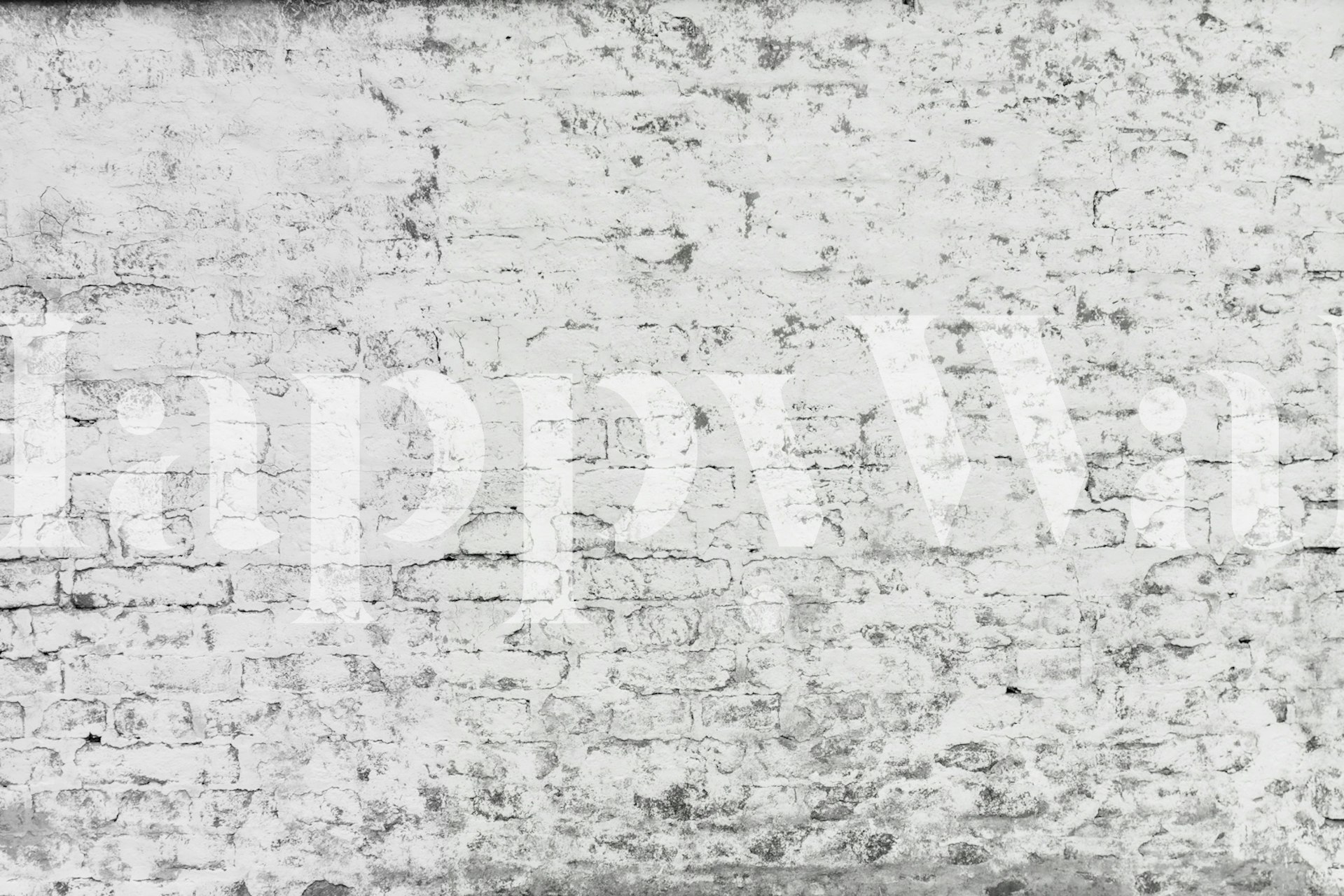 Rustikk Loft Brick Wall 2 tapet veggmaleri som viser hvitt og grått teksturert murverk