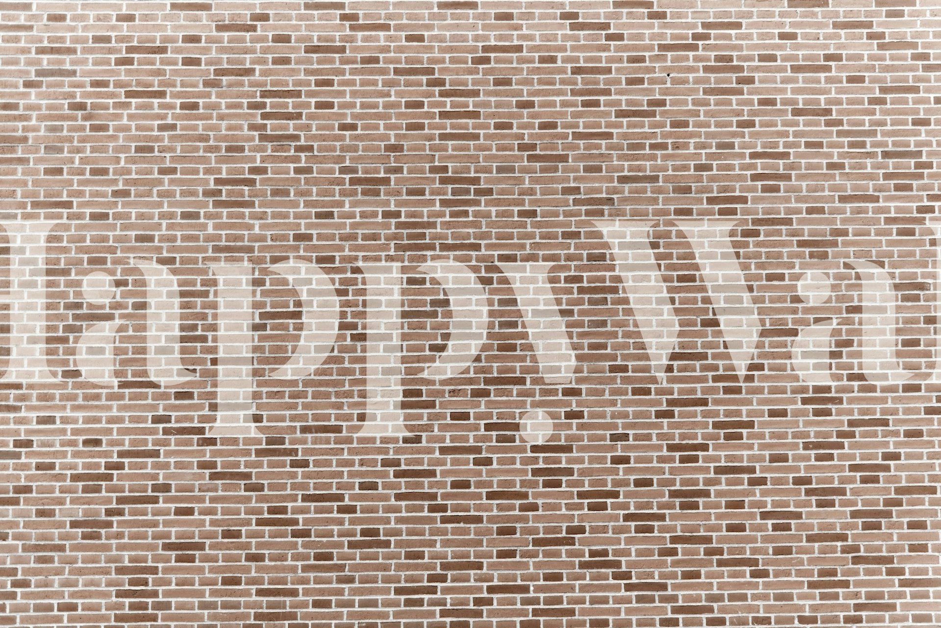 Brown brick pattern wallpaper in a modern style