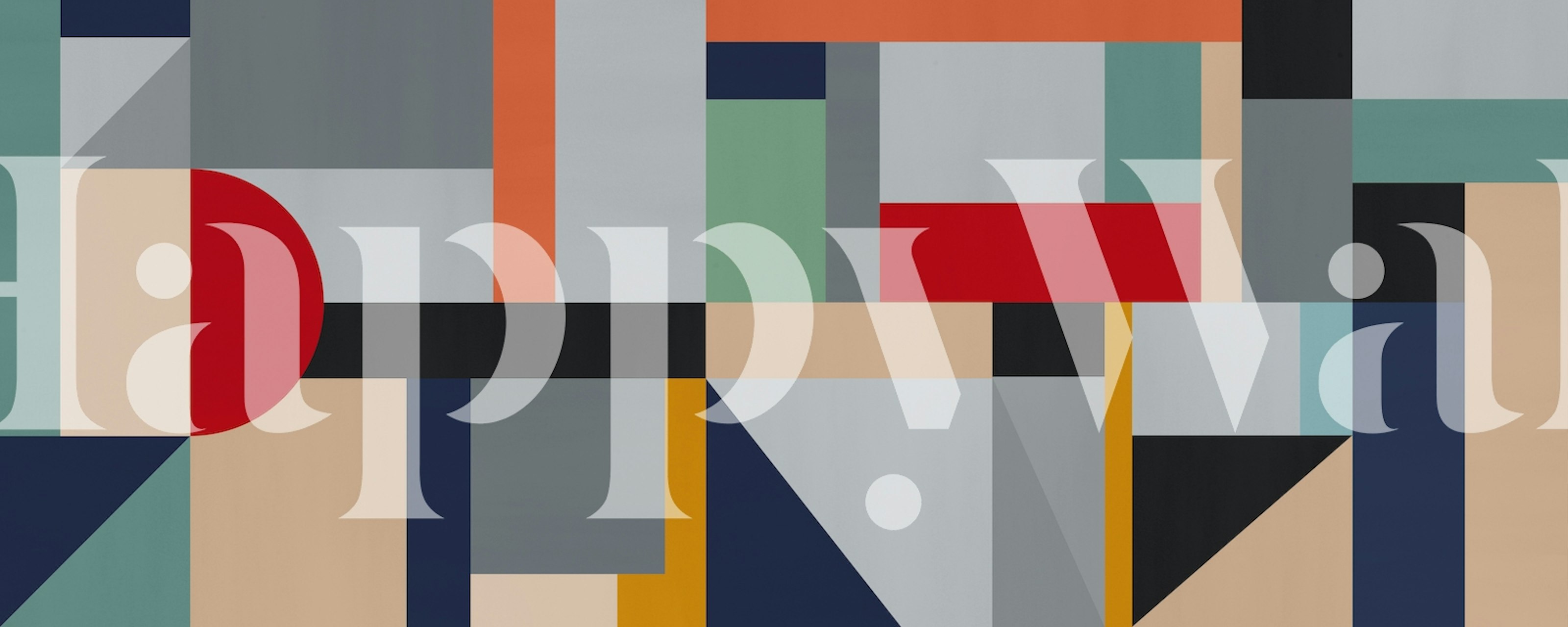 Modern geometry papel de parede em um quarto elegante