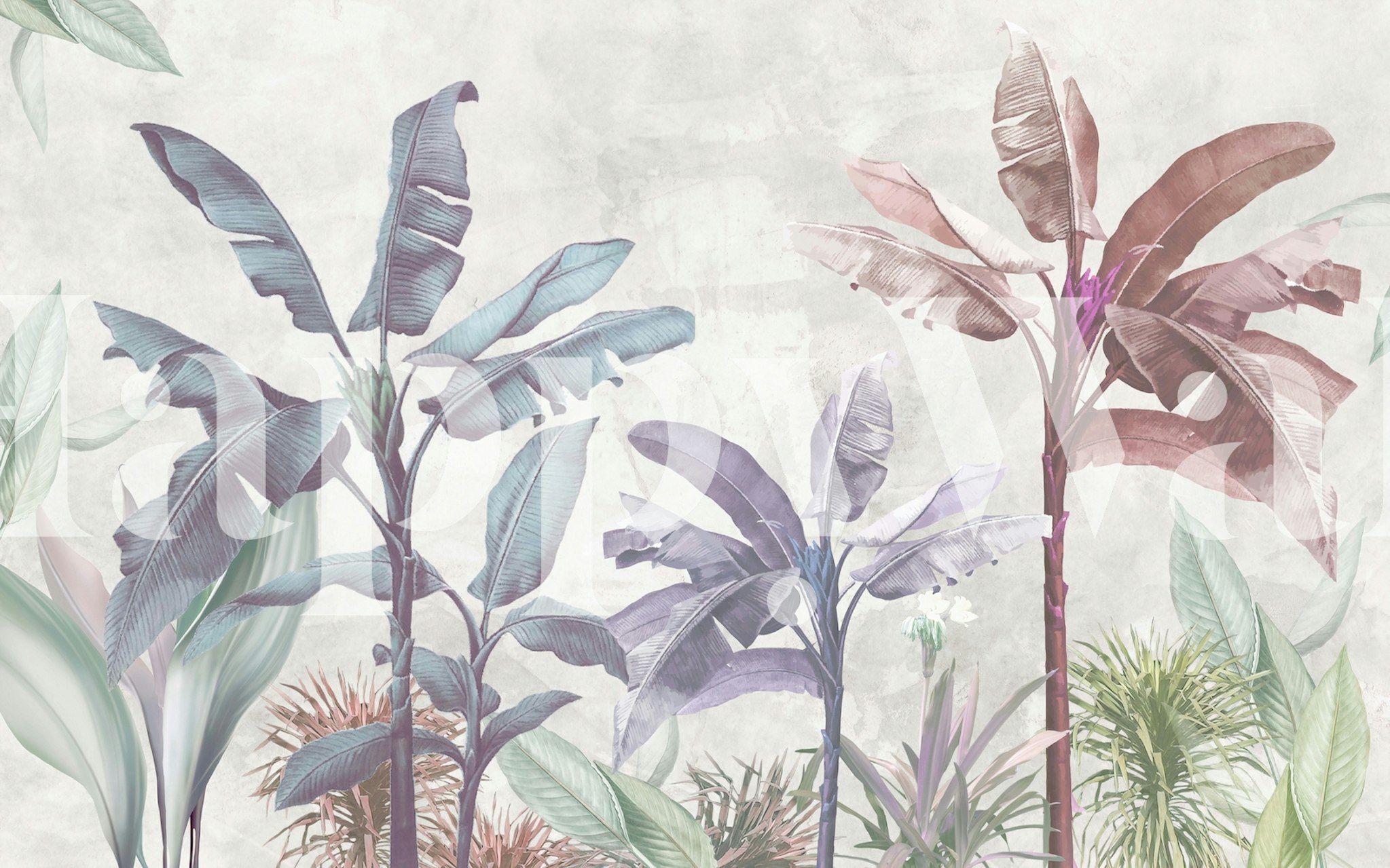 Tapeta Soft botanical art u sobi